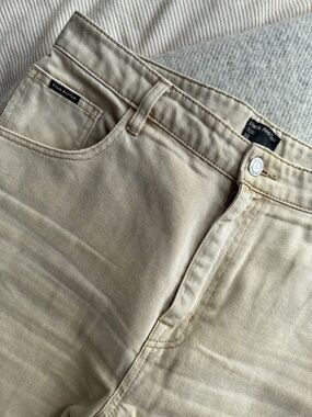 Frank and Oak Barrel leg Beige Straight-Leg Jeans